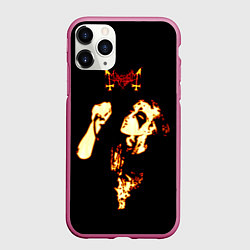 Чехол iPhone 11 Pro матовый Mayhem, цвет: 3D-малиновый