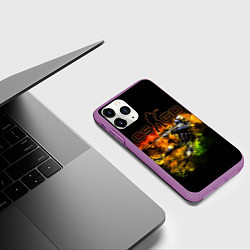 Чехол iPhone 11 Pro матовый КС, цвет: 3D-фиолетовый — фото 2
