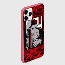 Чехол iPhone 11 Pro матовый Клинок рассекающий демонов, цвет: 3D-малиновый — фото 2