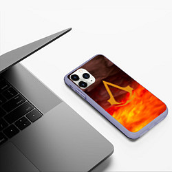 Чехол iPhone 11 Pro матовый Assassin’s Creed, цвет: 3D-светло-сиреневый — фото 2