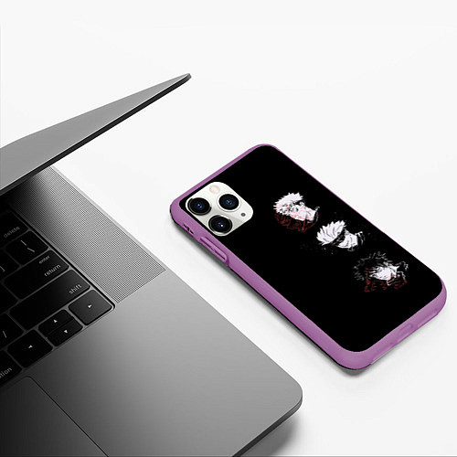 Чехол iPhone 11 Pro матовый Jujutsu Kaisen / 3D-Фиолетовый – фото 3