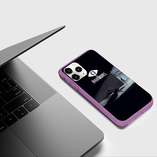 Чехол iPhone 11 Pro матовый Little Nightmares Руки / 3D-Фиолетовый – фото 3