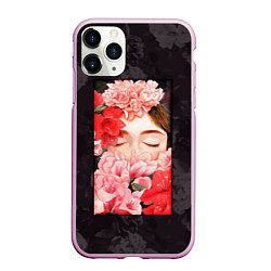 Чехол iPhone 11 Pro матовый Flowers girl