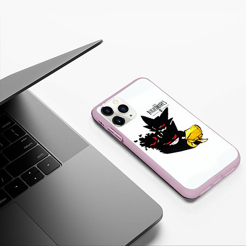 Чехол iPhone 11 Pro матовый Little Nightmares 2 тень / 3D-Розовый – фото 3