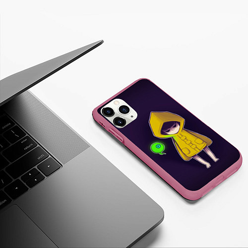 Чехол iPhone 11 Pro матовый Little Nightmares Шестая / 3D-Малиновый – фото 3