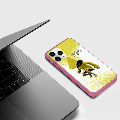 Чехол iPhone 11 Pro матовый Маленькие кошмары / 3D-Малиновый – фото 3