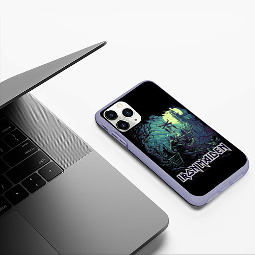 Чехол iPhone 11 Pro матовый IRON MAIDEN / 3D-Светло-сиреневый – фото 3