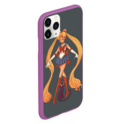 Чехол iPhone 11 Pro матовый Sailor Moon Сейлор Мун, цвет: 3D-фиолетовый — фото 2