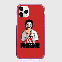 Чехол iPhone 11 Pro матовый La Casa de Papel, цвет: 3D-фиолетовый