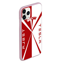 Чехол iPhone 11 Pro матовый Tesla $$$, цвет: 3D-розовый — фото 2