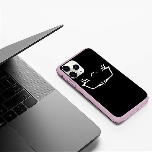 Чехол iPhone 11 Pro матовый Sukunas tattoo / 3D-Розовый – фото 3