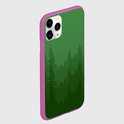 Чехол iPhone 11 Pro матовый Зеленый Лес, цвет: 3D-фиолетовый — фото 2
