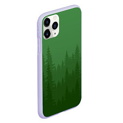 Чехол iPhone 11 Pro матовый Зеленый Лес, цвет: 3D-светло-сиреневый — фото 2