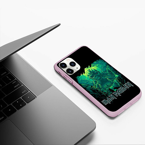 Чехол iPhone 11 Pro матовый IRON MAIDEN / 3D-Розовый – фото 3