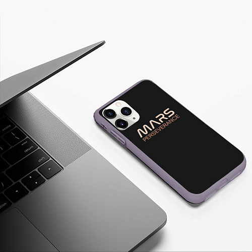 Чехол iPhone 11 Pro матовый Mars / 3D-Серый – фото 3