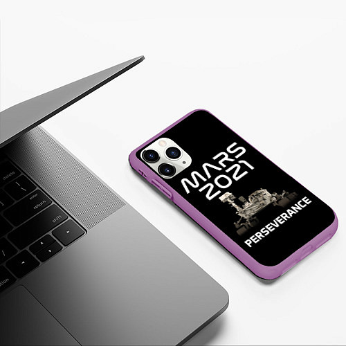 Чехол iPhone 11 Pro матовый Perseverance / 3D-Фиолетовый – фото 3