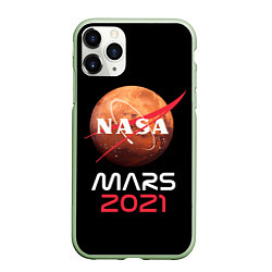Чехол iPhone 11 Pro матовый NASA Perseverance, цвет: 3D-салатовый