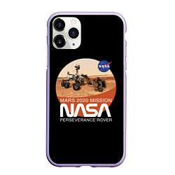 Чехол iPhone 11 Pro матовый NASA - Perseverance, цвет: 3D-светло-сиреневый