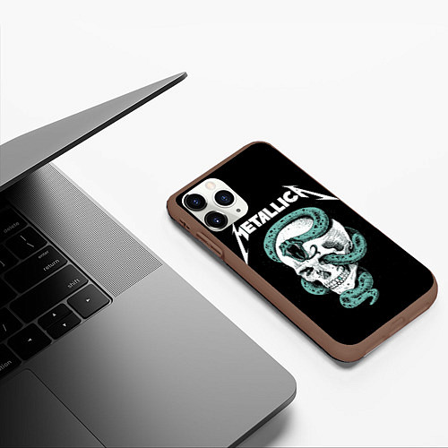 Чехол iPhone 11 Pro матовый Metallica / 3D-Коричневый – фото 3