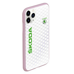 Чехол iPhone 11 Pro матовый SKODA, цвет: 3D-розовый — фото 2