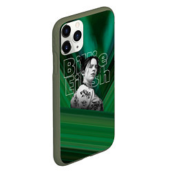 Чехол iPhone 11 Pro матовый Билли Айлиш, цвет: 3D-темно-зеленый — фото 2
