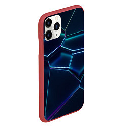 Чехол iPhone 11 Pro матовый 3D ПЛИТЫ НЕОНОВЫЕ ПЛИТЫ, цвет: 3D-красный — фото 2