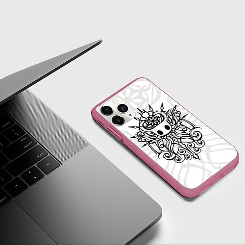 Чехол iPhone 11 Pro матовый HOLLOW KNIGHT ХОЛЛОУ НАЙТ / 3D-Малиновый – фото 3