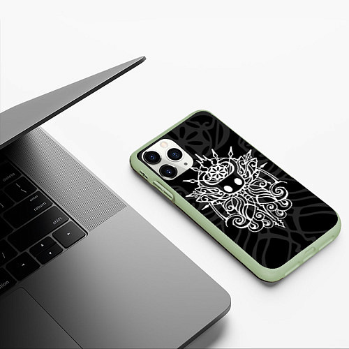 Чехол iPhone 11 Pro матовый HOLLOW KNIGHT ХОЛЛОУ НАЙТ / 3D-Салатовый – фото 3