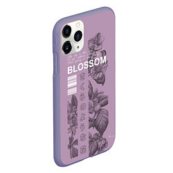 Чехол iPhone 11 Pro матовый Blossom, цвет: 3D-серый — фото 2