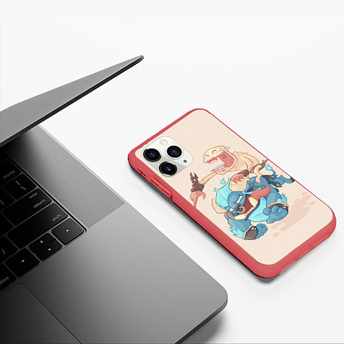 Чехол iPhone 11 Pro матовый Мы уже выехали Dota 2 / 3D-Красный – фото 3