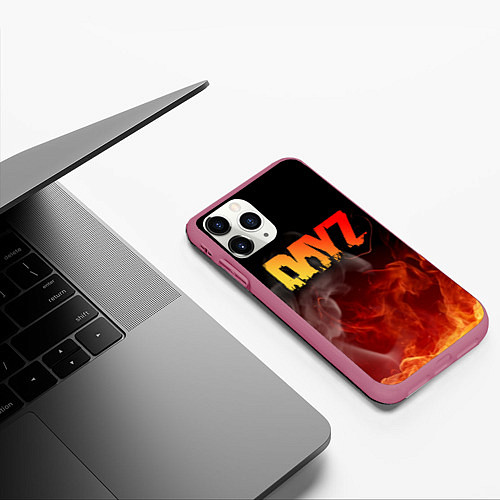 Чехол iPhone 11 Pro матовый DAYZ ДЕЙЗИ / 3D-Малиновый – фото 3