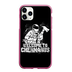 Чехол iPhone 11 Pro матовый DayZ Chernarus, цвет: 3D-малиновый