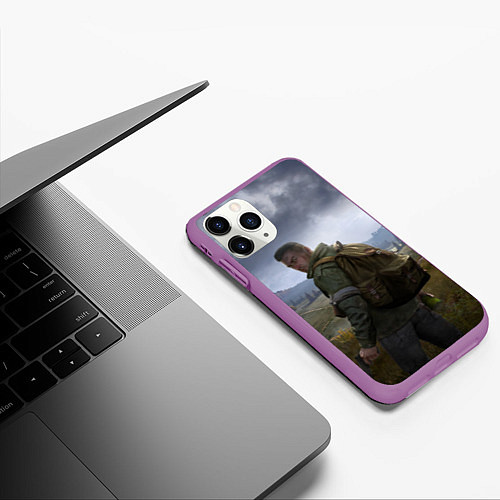 Чехол iPhone 11 Pro матовый DAYZ POSTER ДЕЙЗИ ПОСТЕР Z / 3D-Фиолетовый – фото 3