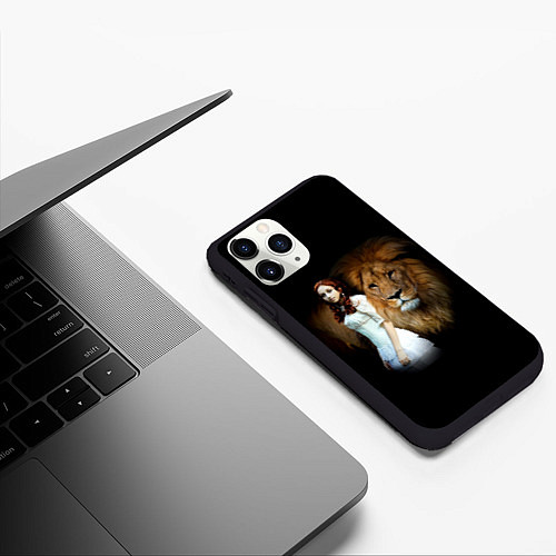 Чехол iPhone 11 Pro матовый Львиная дружба / 3D-Черный – фото 3