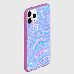 Чехол iPhone 11 Pro матовый УЗОРЫ АБСТРАКЦИЯ НЕОН, цвет: 3D-фиолетовый — фото 2