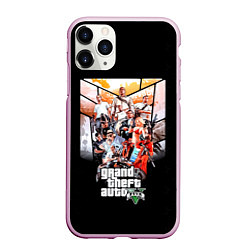 Чехол iPhone 11 Pro матовый Grand Theft Auto five, цвет: 3D-розовый