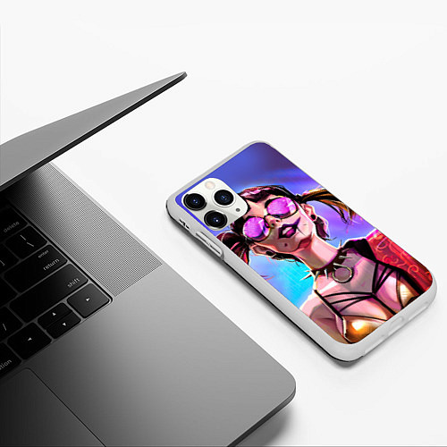 Чехол iPhone 11 Pro матовый Love, death and robots / 3D-Белый – фото 3