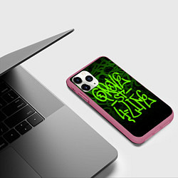 Чехол iPhone 11 Pro матовый ГТА GTA GROVE STREET 4 LIF, цвет: 3D-малиновый — фото 2