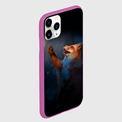 Чехол iPhone 11 Pro матовый Лиса и огонек, цвет: 3D-фиолетовый — фото 2