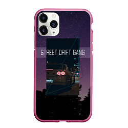 Чехол iPhone 11 Pro матовый Street Drift Gang Дрифт, цвет: 3D-малиновый