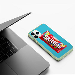 Чехол iPhone 11 Pro матовый Skittles original, цвет: 3D-салатовый — фото 2