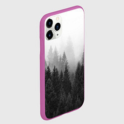 Чехол iPhone 11 Pro матовый Туманный лес, цвет: 3D-фиолетовый — фото 2
