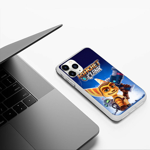 Чехол iPhone 11 Pro матовый Рэтчет и Кланr / 3D-Белый – фото 3
