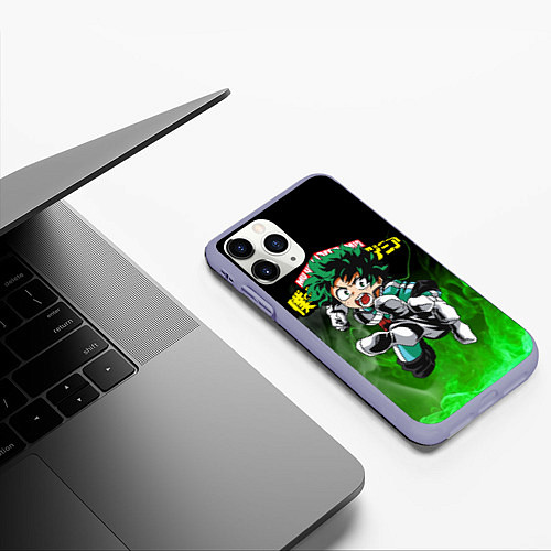 Чехол iPhone 11 Pro матовый MY HERO ACADEMIA MHA МОЯ ГЕРОЙСКАЯ АКАДЕМИЯ / 3D-Светло-сиреневый – фото 3