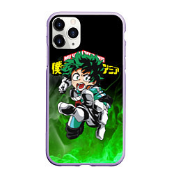 Чехол iPhone 11 Pro матовый MY HERO ACADEMIA MHA МОЯ ГЕРОЙСКАЯ АКАДЕМИЯ, цвет: 3D-светло-сиреневый