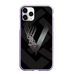 Чехол iPhone 11 Pro матовый ВИКИНГИ VIKINGS V, цвет: 3D-светло-сиреневый