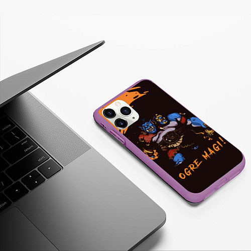 Чехол iPhone 11 Pro матовый Огр Dota 2 / 3D-Фиолетовый – фото 3