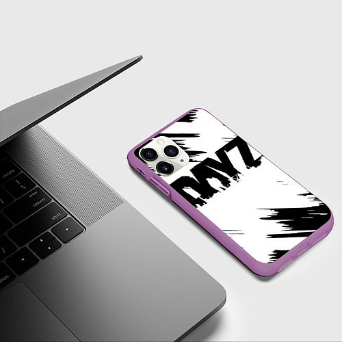 Чехол iPhone 11 Pro матовый Dayz / 3D-Фиолетовый – фото 3