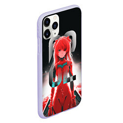 Чехол iPhone 11 Pro матовый Asuka Langley, цвет: 3D-светло-сиреневый — фото 2