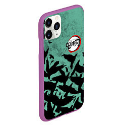 Чехол iPhone 11 Pro матовый DEMON SLAYER KIMETSU NO YAIBA, цвет: 3D-фиолетовый — фото 2